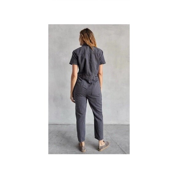 OUTERKNOWN S.E.A. Suit Modified Cap Sleeve Utility Romper Jumpsuit M Storm $168 - Picture 7 of 11